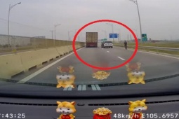Clip: Tài xế lái ô tô Innova làm điều cực kỳ liều lĩnh trên cao tốc